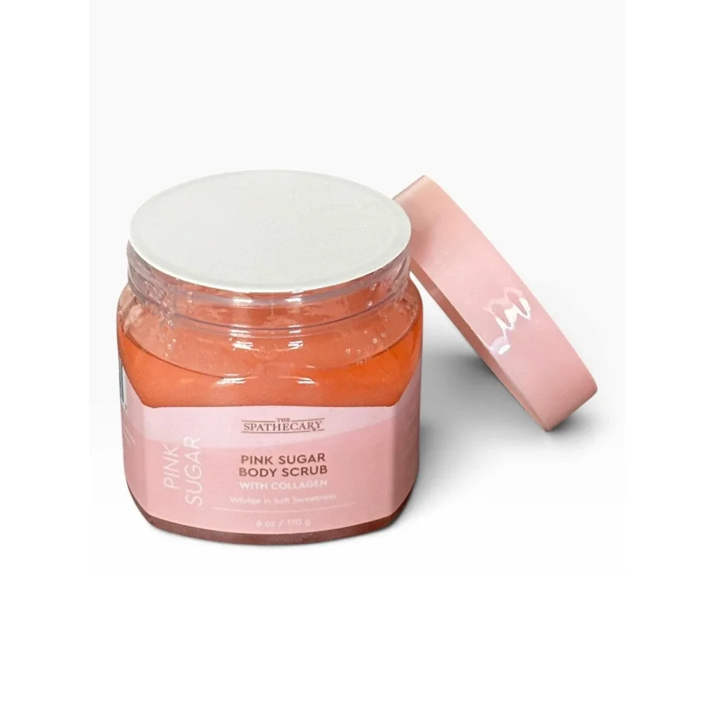 The Spathecary Pink Sugar Body Scrub with Collagen 6 oz 170 g DT08699